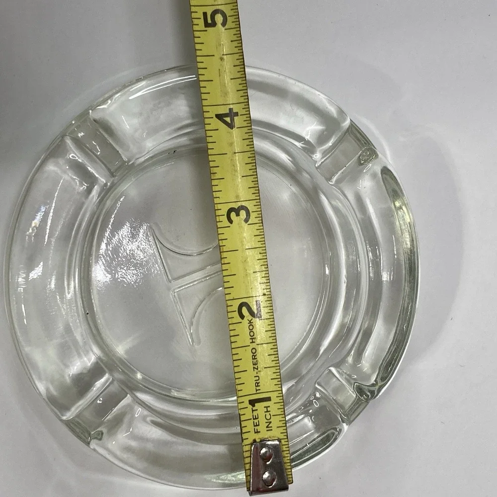 Hilton Hotel Heavy Glass Ashtray ‎ 4.5